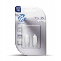 ŻARÓWKI LED W5W M-TECH WHITE TRANSPARENTNE