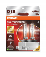 ŻARNIKI XENON KSENON D1S OSRAM NIGHT BREAKER LASER XENARC +220% 66140XN2-2HB