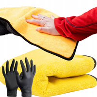 PUSZYSTY GRUBY RĘCZNIK DO OSUSZANIA SAMOCHODU 950GSM! 60x40cm MIKROFIBRA