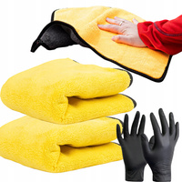 2x PUSZYSTY GRUBY RĘCZNIK DO OSUSZANIA SAMOCHODU 950GSM! 30x40cm MIKROFIBRA