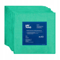 MR RAG 30x30cm MIKROFIBRA ZIELONA 250gsm 12 sztuk