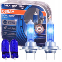 ŻARÓWKI OSRAM H7 12V 80W COOL BLUE BOOST BIAŁE ZIMNE 5500K + W5W WHITE EFFECT