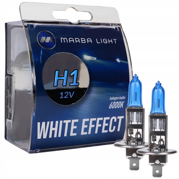 ŻARÓWKI H1 12V 55W MARBA LIGHT WHITE EFFECT BIAŁE