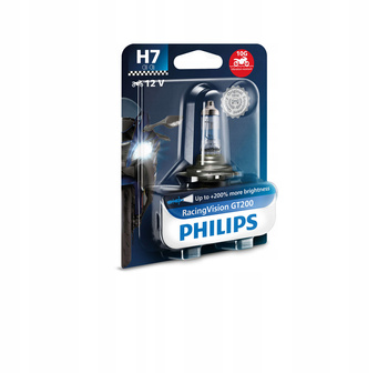 PHILIPS H7 RACING VISION +200% GT200 MOTOCYKL