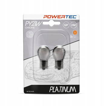 ŻARÓWKI KIERUNKOWSKAZU PY21W BAU15s CHROME CHROMOWANE M-TECH POWERTEC