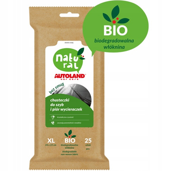 NATURAL - Chusteczki do szyb i wycieraczek - 25szt