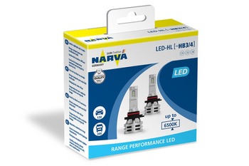 ŻARÓWKI HB3 HB4 LED RETROFIT NARVA RANGE PERFORMANCE GERMANY ORIGINAL 6500K 12V 24V