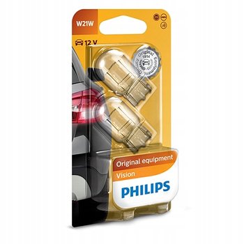 2x Żarówki PHILIPS W21W Wx16d 12V VISION +30%