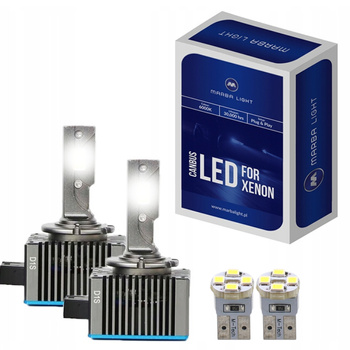 ŻARNIKI XENON BI-XENON LED D1S MARBA LIGHT ORIGINAL WHITE 6000K + GRATIS