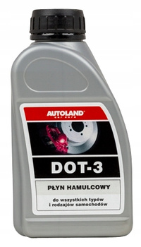 AUTOLAND DOT-3 PŁYN HAMULCOWY 450ml POLSKA MARKA