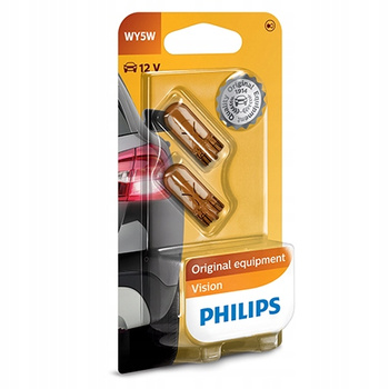 2x Żarówki PHILIPS WY5W W2,1x9,5d 12V VISION +30%