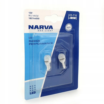 Żarówki LED NARVA W5W T10 6000K POSTOJÓWKI WNĘTRZE 
